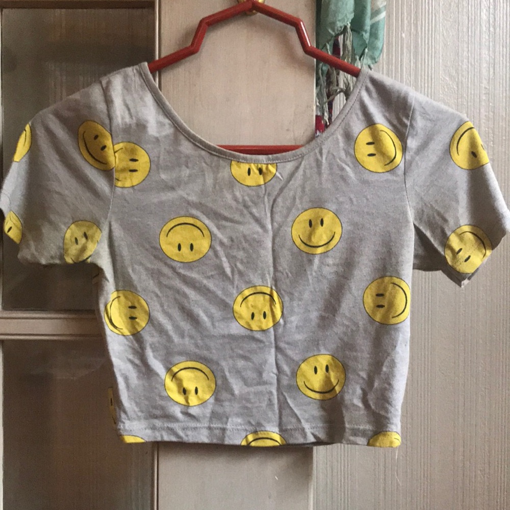 Smiley Face Crop Top
